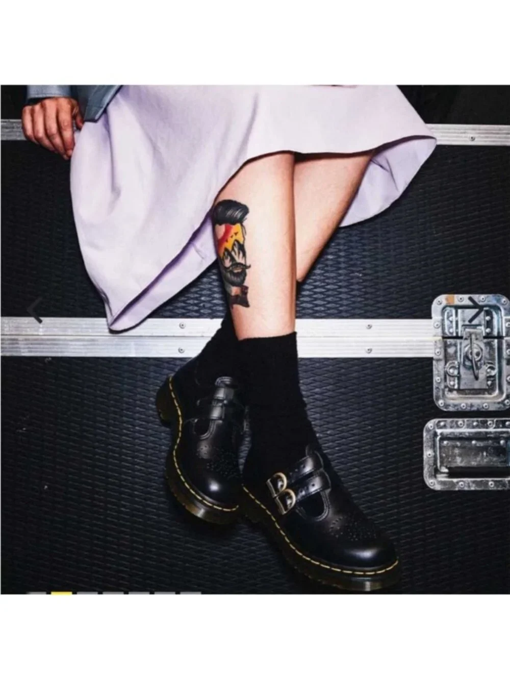Dr. Martens Women’s Black Leather 12916 Mary Jane Buckle Round Toe Shoes Size 9L